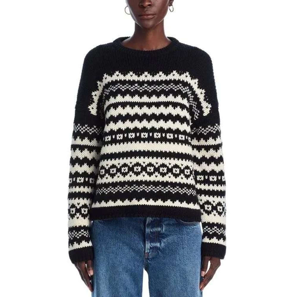 Velvet by Graham‎ & Spencer  maywood fair isle wool-blend sweater Size Large